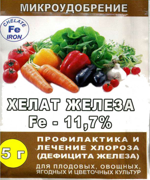 Хелат железа для растений и его применение